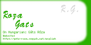 roza gats business card